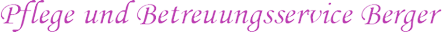 Pflege- und Betreuungsservice Berger Logo